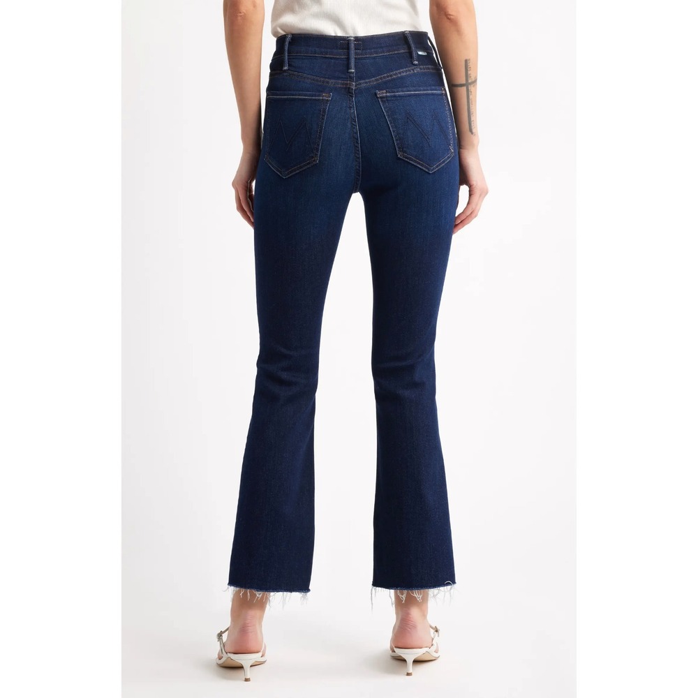 MOTHER Womens Lil' Hustler Ankle Fray in Off Limits Jeans Size 31 Dark Wash - Picture 2 of 14